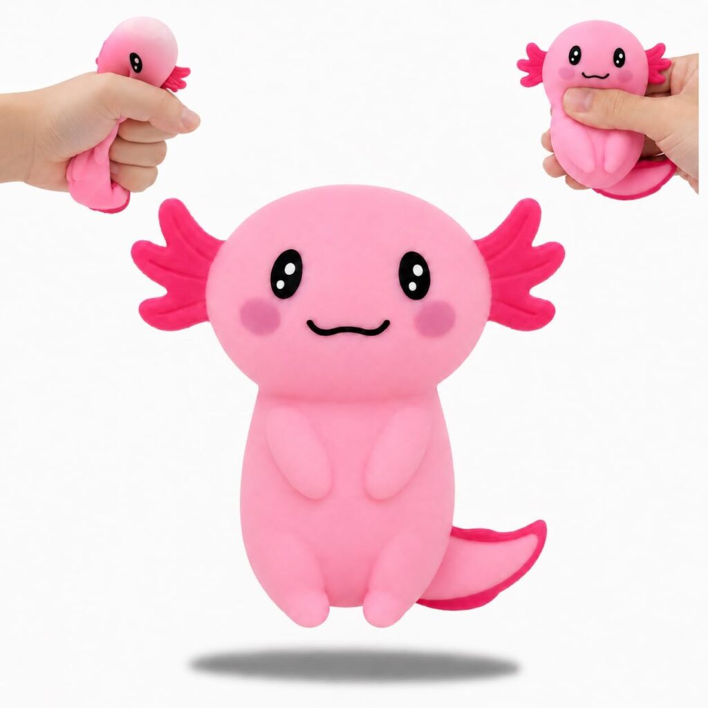 Axolotl Squishy Stress Relief Toy, Cute Sensory Fidget Squeeze Dough B…