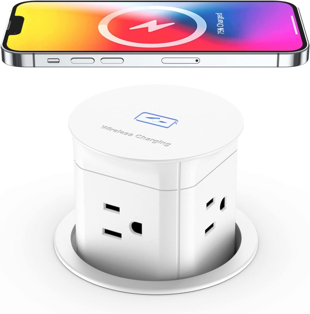 Jgstkcity Pop Up Outlet with 15W Wireless Charger Review: The Ultimate Clean-Surface Power Solution