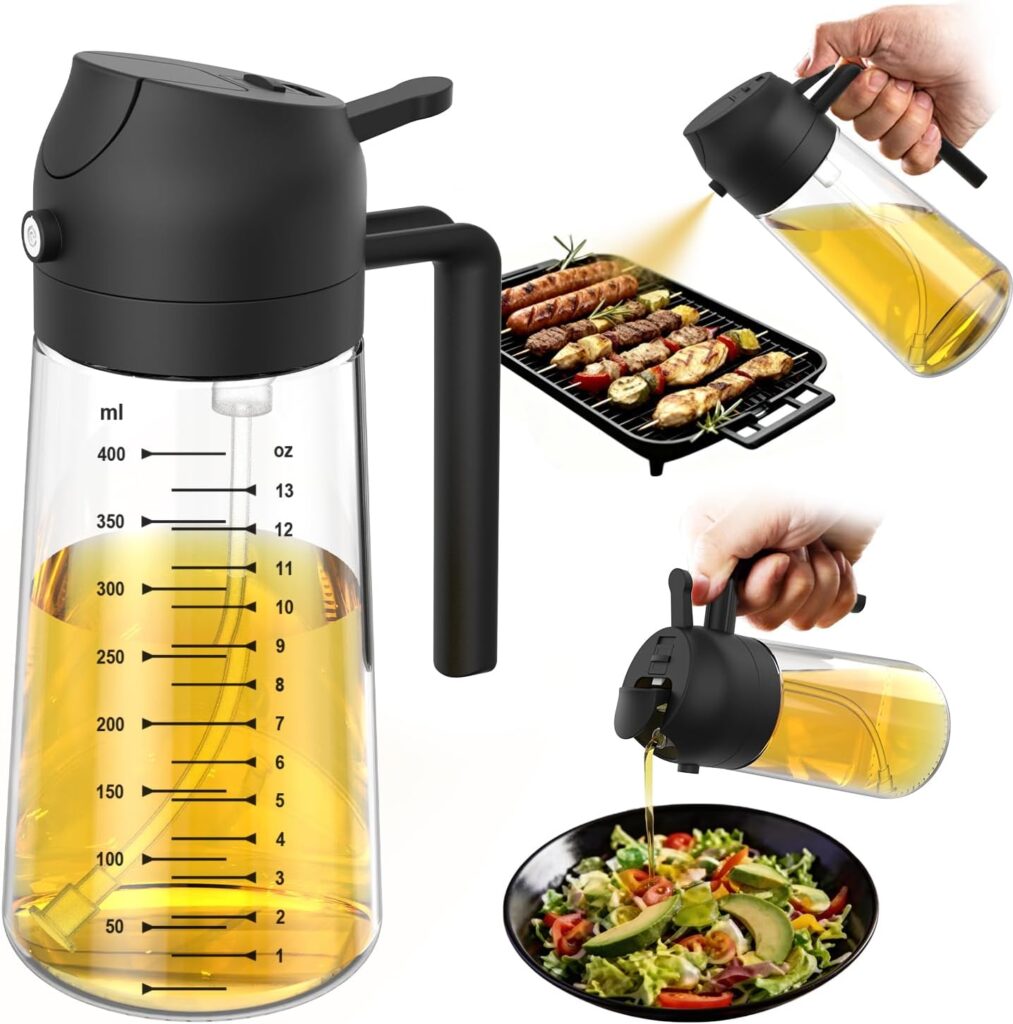 TrendPlain 16oz Glass Olive Oil Sprayer & Dispenser Review: The Ultimate Dual-Action Kitchen Gadget