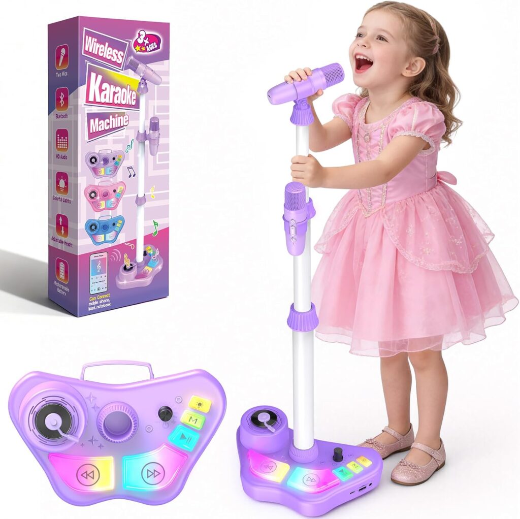 Stand Karaoke Machine for Kids, Singing Toys Gifts for 3 4 5 6 7 8 Yea…