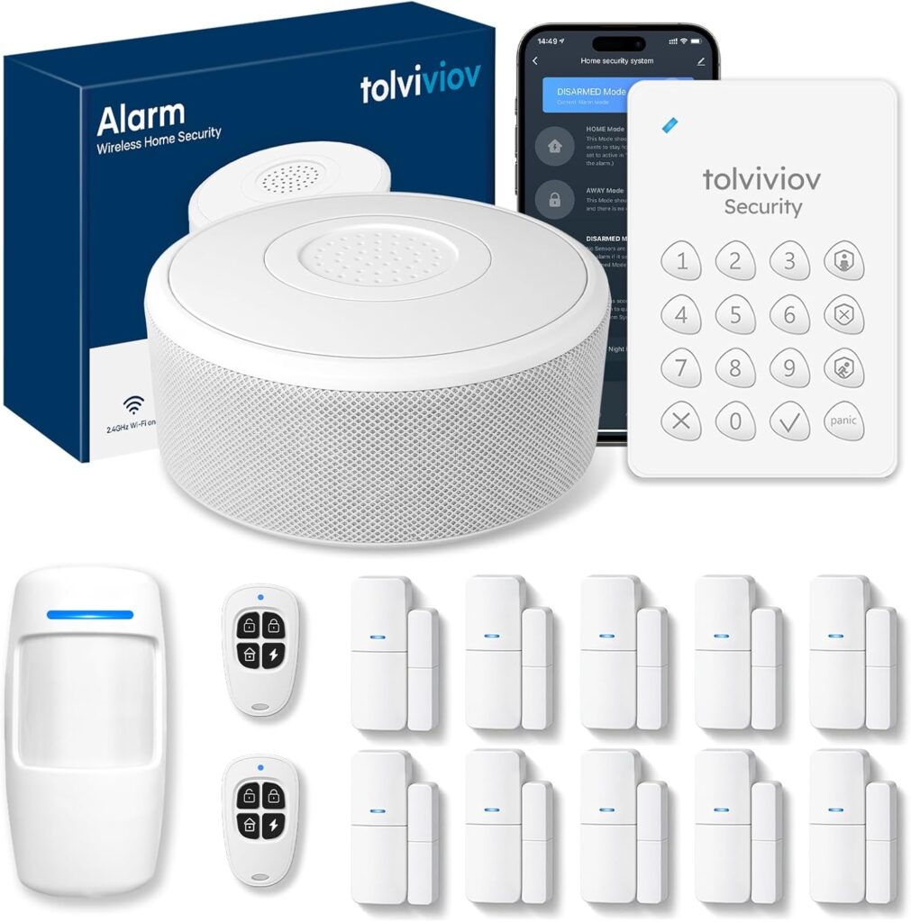 15-Piece WiFi Home Security System, DIY Wireless Alarm Kit, No Subscription