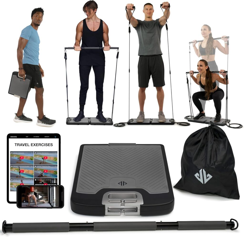 EVO Gym – Portable Home Gym Strength Training Equipment, At Home Gym | All in One Gym – Resistance B…