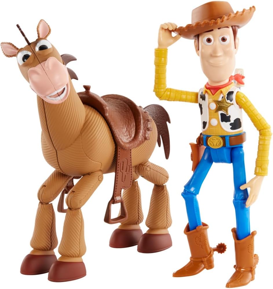 Mattel Disney and Pixar Toy Story Woody & Bullseye 2-Pack, Ages 3+