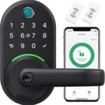 Smart Door Handle Lock with Keypad, Yamiry Fingerprint Knob for Front Door