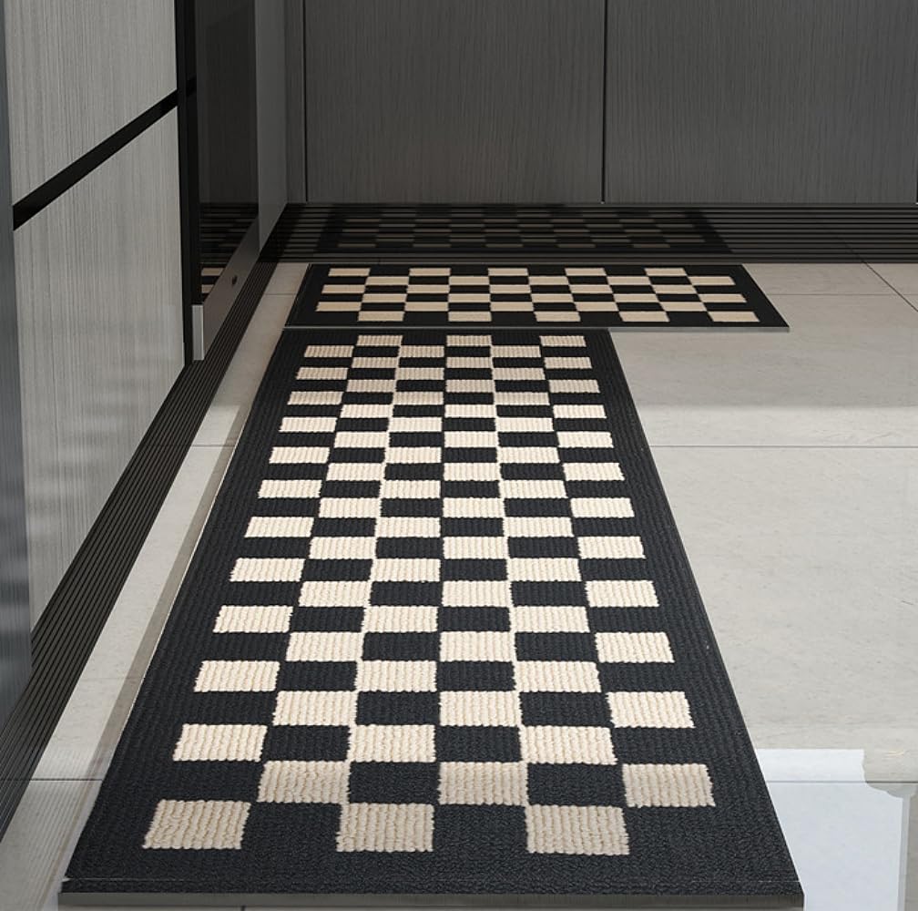 GIB Kitchen Rugs Mats for Floor Set of 2, Non Slip/Skid Kitchen Runner Rugs, Super Absorbent Machine…