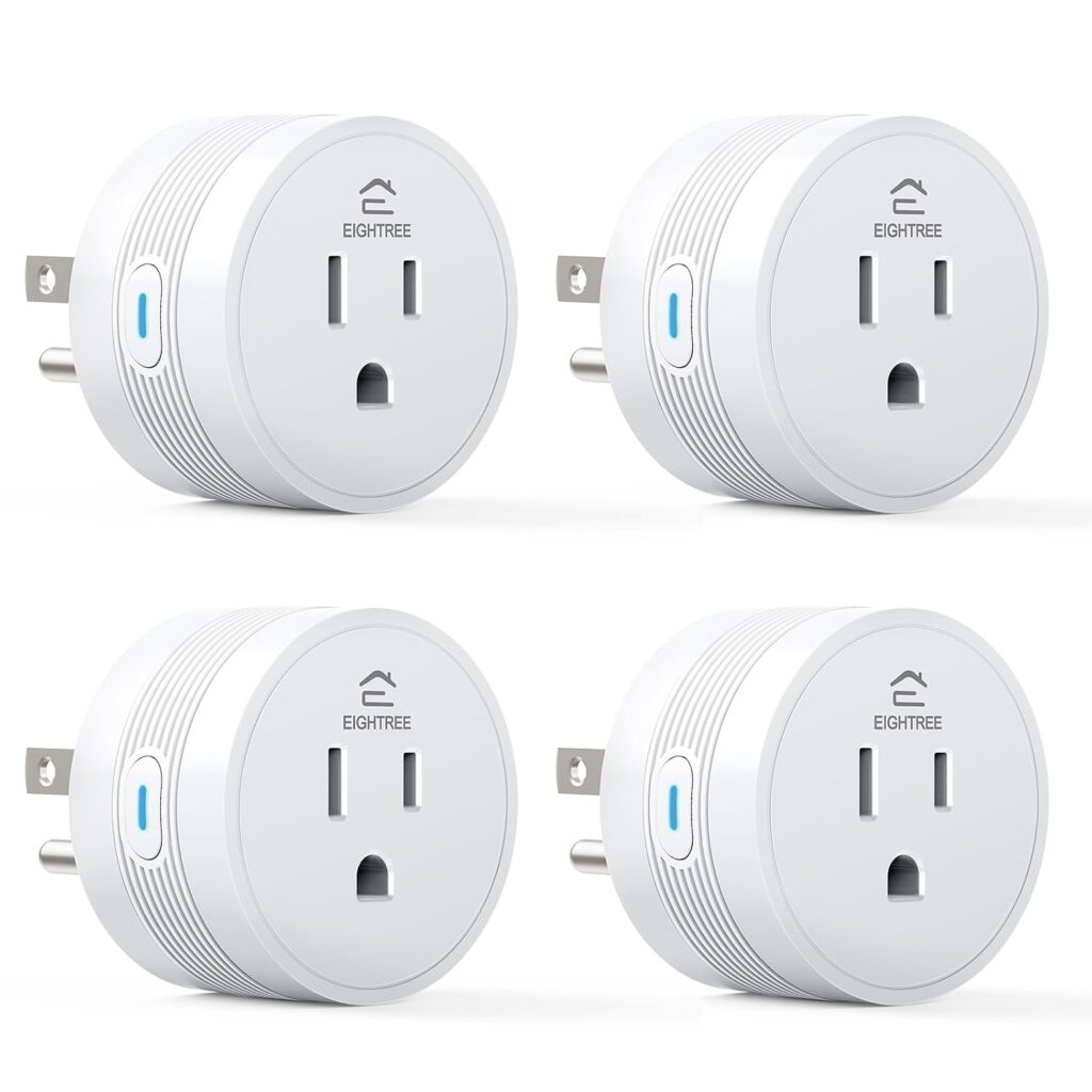 EIGHTREE 15A Smart Plug Works with Alexa & Google Home, Smart Outlet 4 Pack