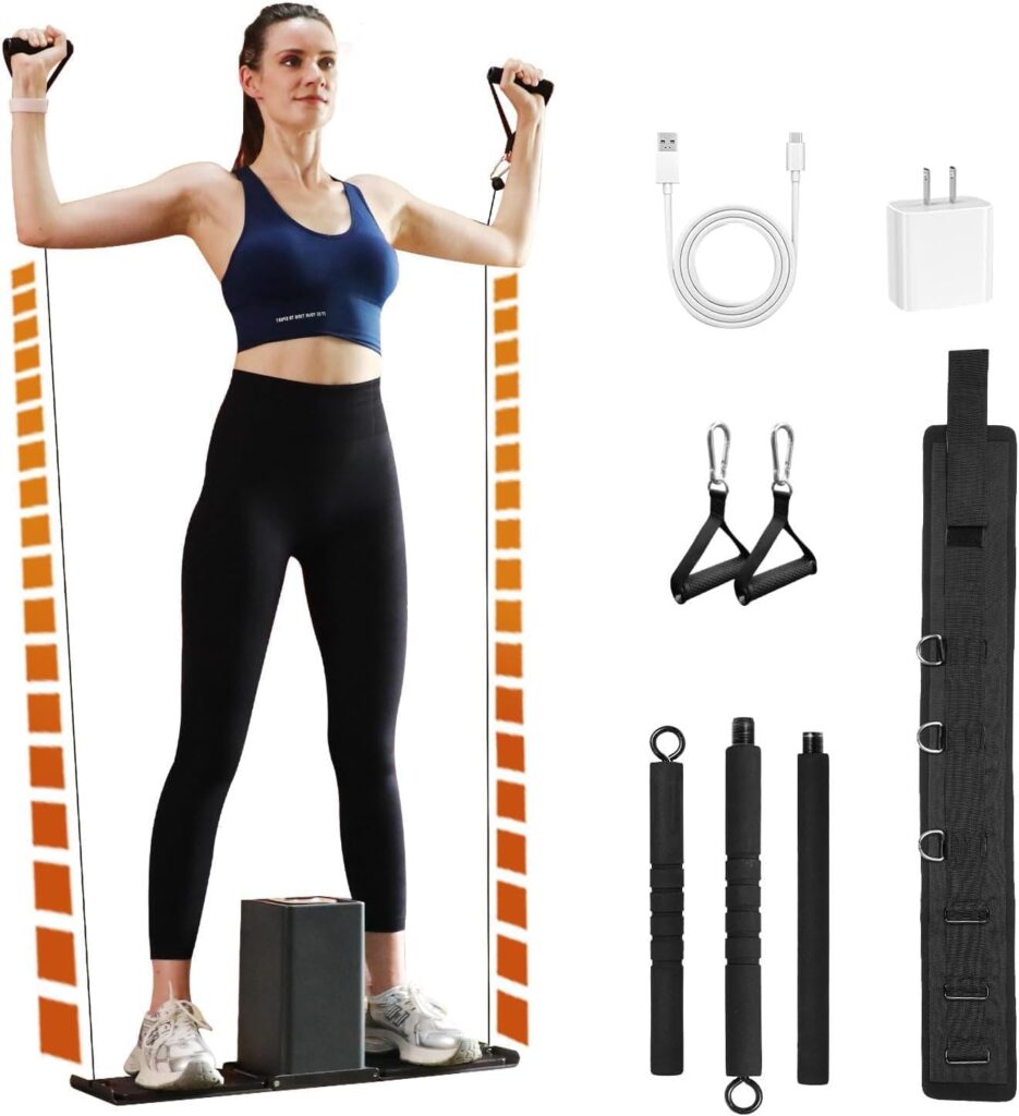 SR3 PRO Smart Home Gym Equipment ,Max 130lbs Resistance Portable Full Body Workout Cable Machine wit…