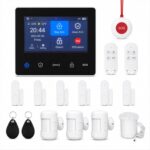 GEN 2 Wireless Home Security System, 16-Piece DIY Alarm Kit for House & Apartment, WiFi & 4G Touchsc…