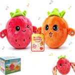 Musical Sensory Toys, Interactive Strawberry & Carrot Music Plush Toys…