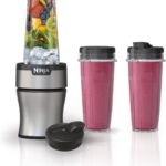 Ninja Nutri-Plus Personal Blender, 900PW, (3) 20oz Cups, Silver, BN301
