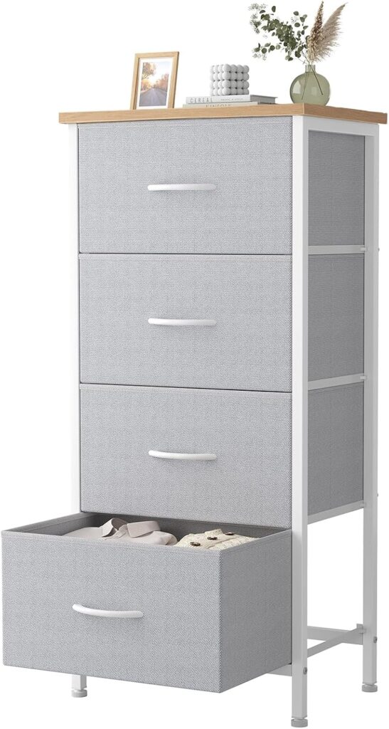 Sweetcrispy 4 Storage Drawer Dresser, Storage Cabinet, Clothes Organizer