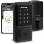 Kwikset Halo Wi-Fi Smart Lock, Keyless Entry Front Door Touchscreen Deadbolt, Matte Black Finish, Gr…