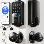 Veise VE027-K WiFi Smart Deadbolt Locks with 2 Knobs Set, Matte Black