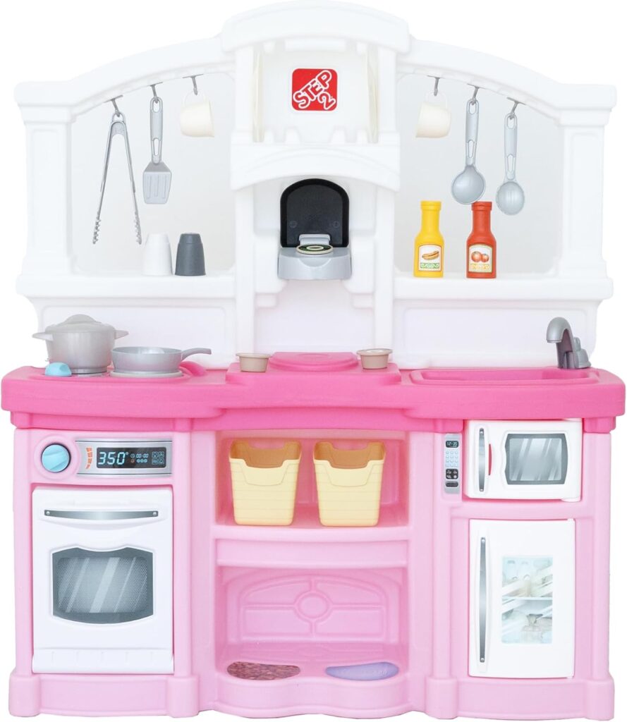 Step2 Fun with Friends Kids Kitchen Playset, Indoor/Outdoor Kitchenette, Interactive Play with Light…