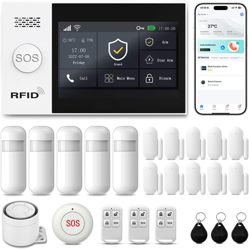 Alarm System for Home Security,4.3in Touch Screen Smart System APP Control