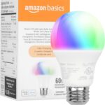 Amazon Basics Smart A19 LED Light Bulb, Color Changing, 9W (60W Equivalent), 800LM, Works with Alexa…