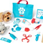 Melissa & Doug Examine and Treat Pet Vet Play Set, 24-Piece Animal Doc…