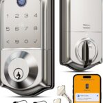Veise VE017 Fingerprint Smart Door Lock with App Control, Satin Nickel