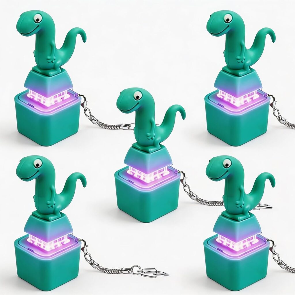 5Pcs Lizard Button Fidget, Lizard Keychain Sound, Cute Lizard with Col…