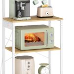 VASAGLE 4-Tier Kitchen Bakers Rack with Power Outlet, 23.6-Inch Wide