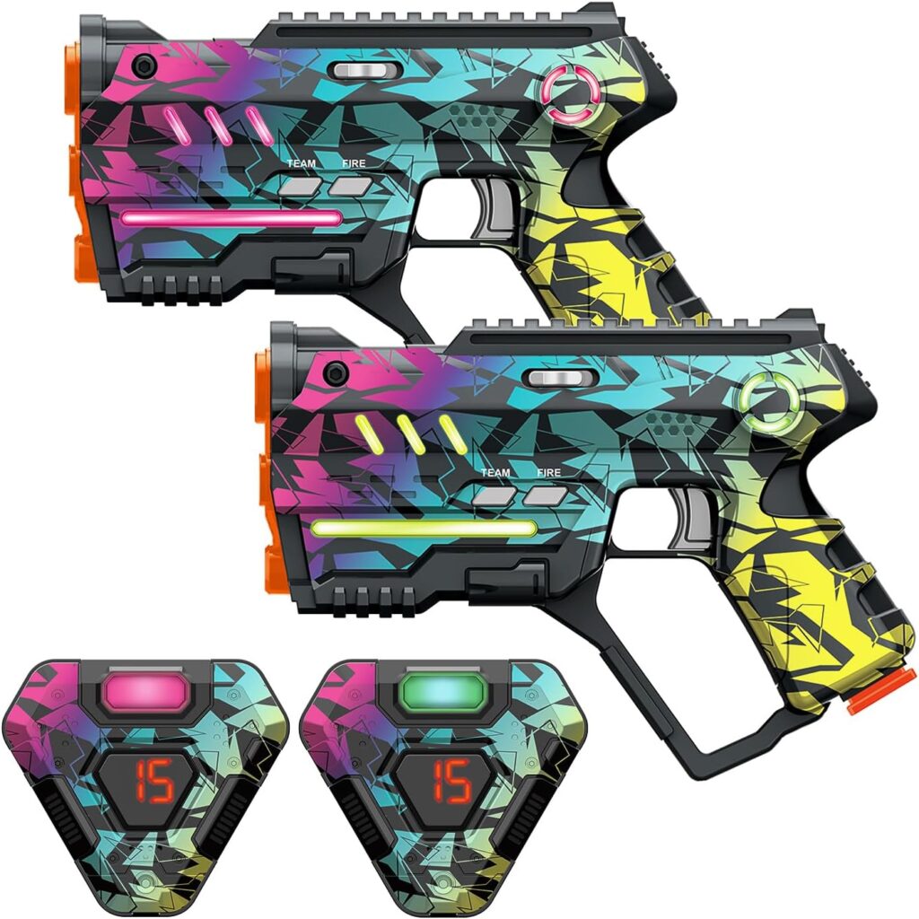 Laser Tag Set of 2, Lazer Tag Game for Kids Indoor & Outdoor Play, Gif…