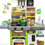 Kids Play Kitchen Set, Toddler Kitchen Playset with Sound & Light, Cooking Stove with Steam, Play Si…