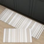 FRESHMINT Farmhouse Stripe Anti-Fatigue Kitchen Mat Set of 2, Cushioned Foam Kitchen Mats for Floor,…
