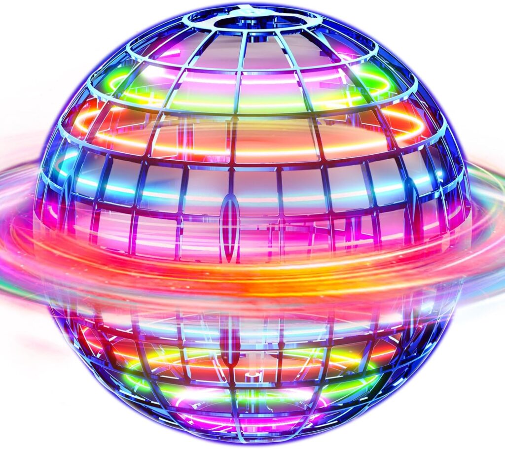 Ivtivfu Flying Orb Ball (Blue, 2026 Upgraded) with Dazzling Lights, Ma…