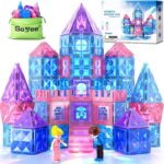 Diamond Magnetic Building Blocks for Kids – Princess Castle Magnetic T…