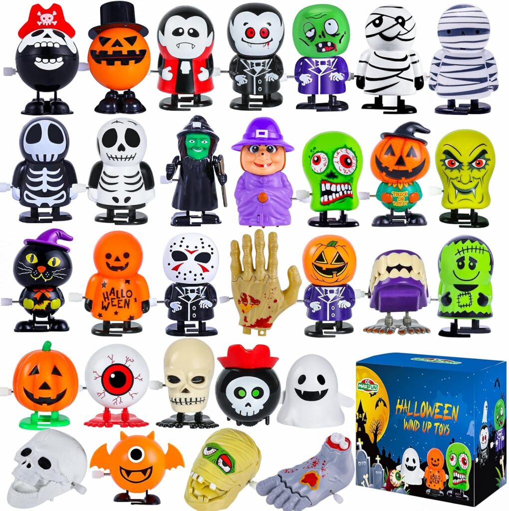 Max Fun 30pcs Halloween Wind Up Toys Assortment for Halloween Party Fa…
