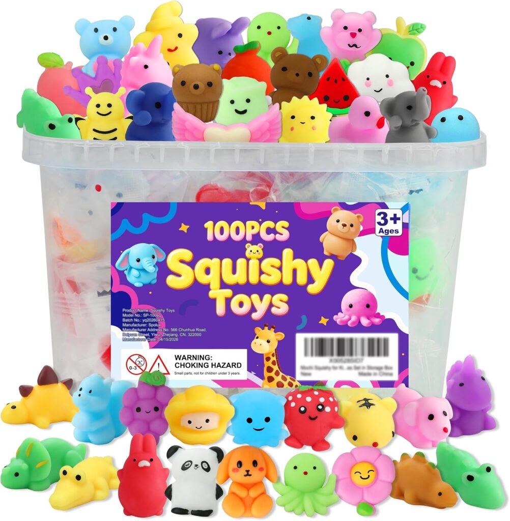 100 Pcs Mochi Squishy Toys, Mini Squishies Bulk Party Favors for Kids …