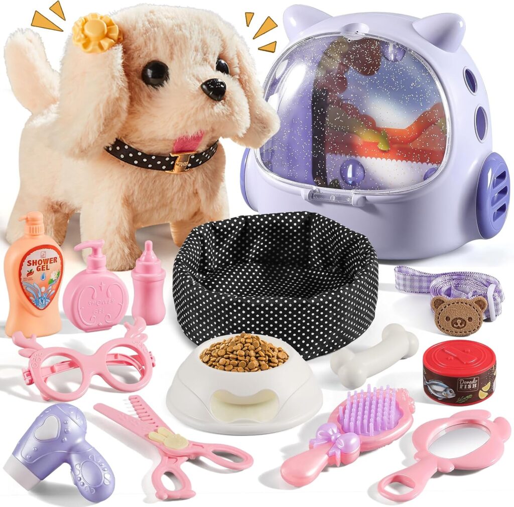 16 Pcs Robot Dog Toys for Girls, Toys for 3 4 5 6 7 8 Year Old Girls K…