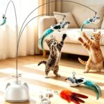 Interactive Cat Toys for Indoor Cats, Automatic 360° Spinning Cat Wand…