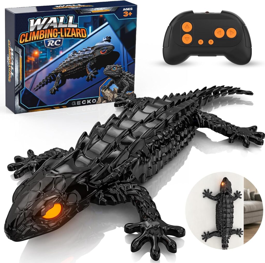 RC Wall Climbing Gecko, Rechargeable Remote Control Robot for Kids