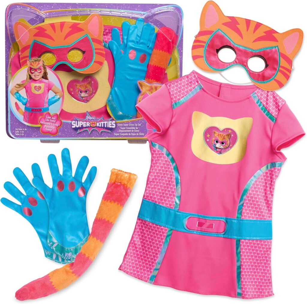 Disney Junior SuperKitties Ginny Dress Up Costume Set, 5-Piece Superhe…
