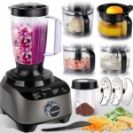 14 Cup Food Processor, 11-in-1 Food Processor and Blender Combo with Large Chute, 51 oz for Smoothie…