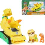 PAW Patrol The Dino Movie Rubble Dino Rescue Bulldozer Toy Truck