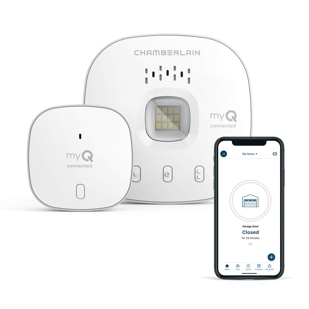 CHAMBERLAIN Smart Garage Control – Wireless Garage Hub and Sensor with Wifi & Bluetooth – Smartphone…
