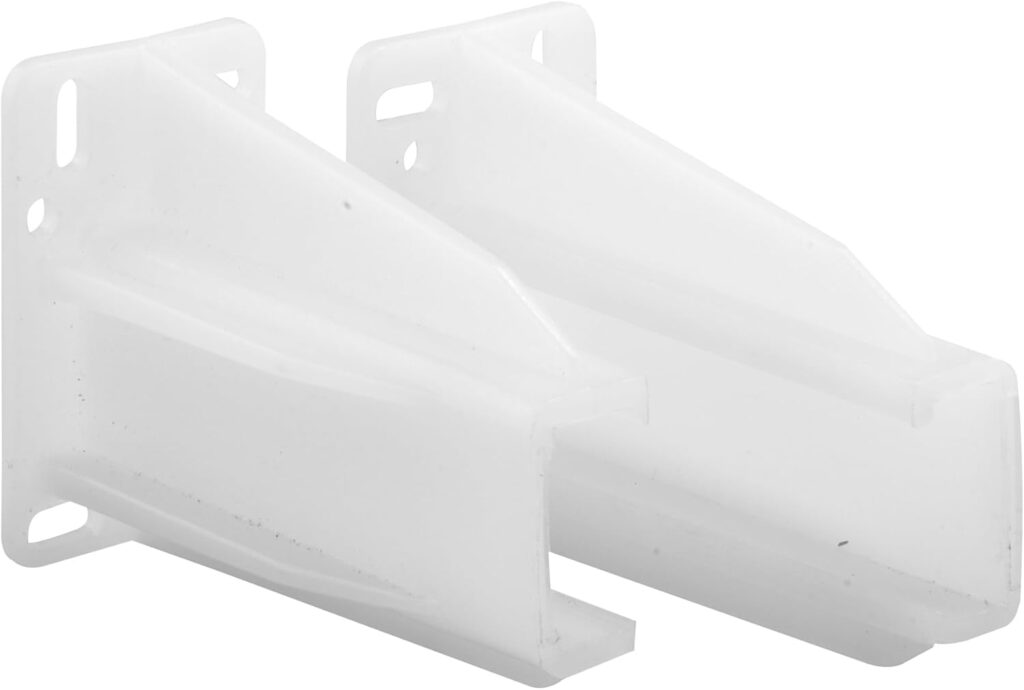 Rear Track Brackets, White, 1 Pair