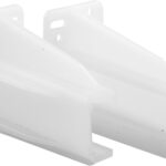 Rear Track Brackets, White, 1 Pair