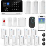 Home Security System, Alarm System for Home Security, 22-Piece Kit WiFi/GSM SMS Alarm System with Mo…