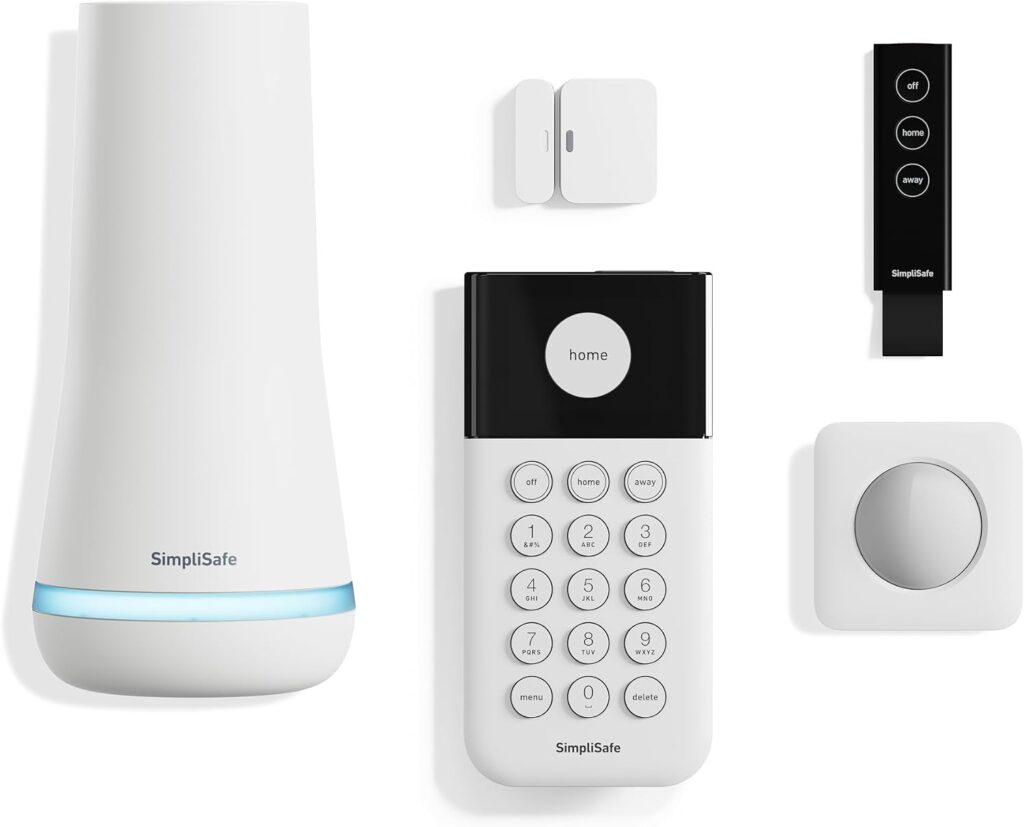 SimpliSafe 5 Piece Wireless Home Security System – Optional 24/7 Professional Monitoring – No Contra…