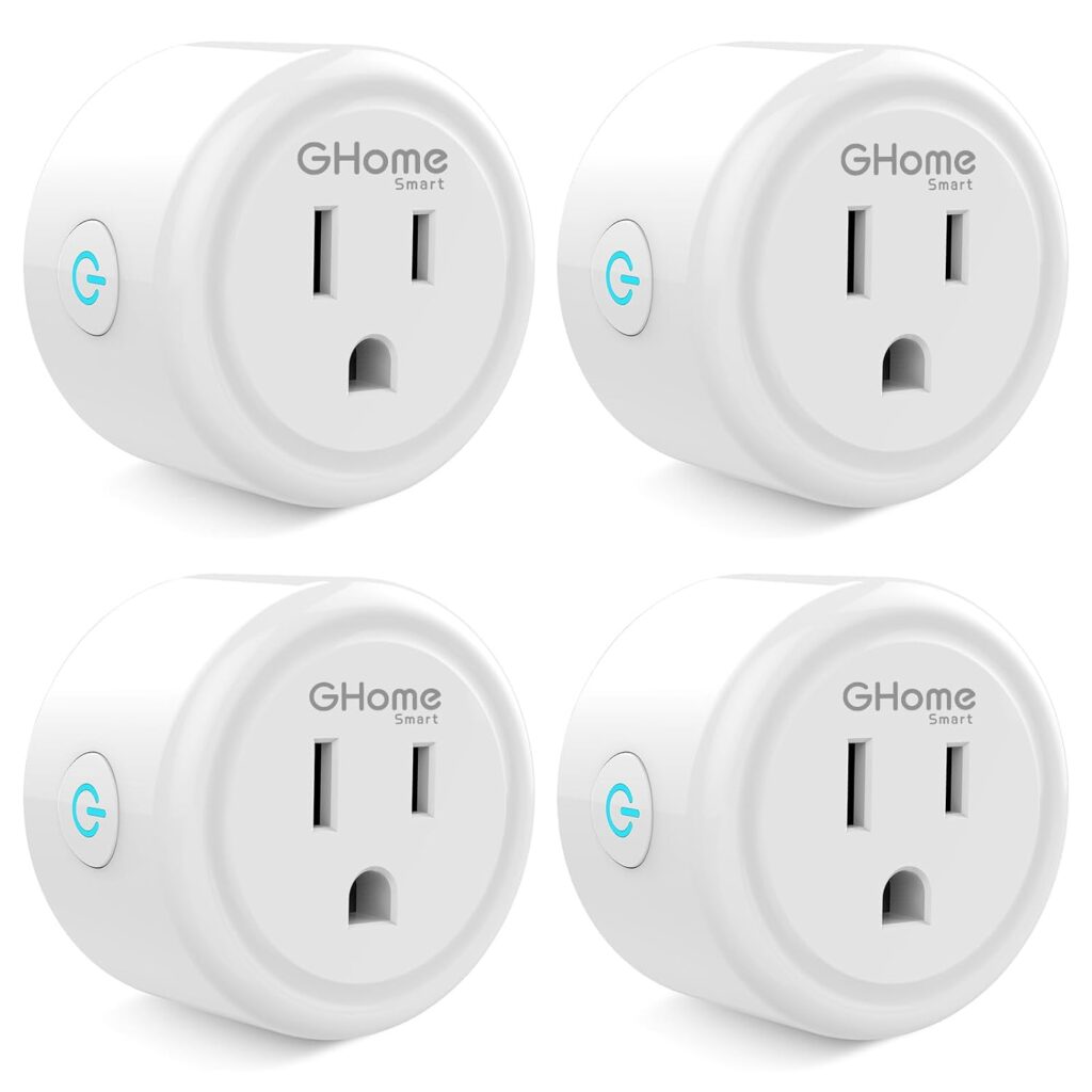 GHome Smart Plug Mini, WiFi Smart Outlet Plug Works with Alexa and Google Home, Timer Outlet with AP…