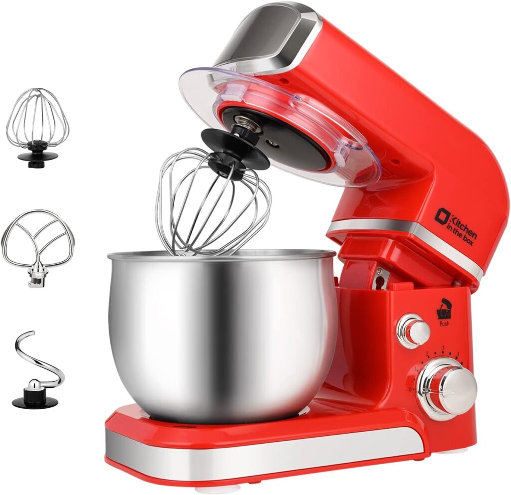 Stand Mixer, Kitchen in the box 3.2Qt Small Electric Food Mixer,6 Speeds Portable Lightweight Kitche…