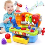 Toys for 1 Year Old Boy, Musical Toy Tool Bench, 1 2 3 Years old Boy G…