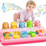 Toys for 1 Year Old Girls, Interactive Pop Up Toy with Music & Light, …