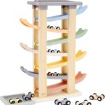 Joyreal Montessori Toddler Toys for 1 2 3 Year Old Wooden Car Ramp Toy…