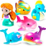 Tub Works® Mermaid Lagoon Light Up Bath Toys, 6 Pack | Water-Activate…