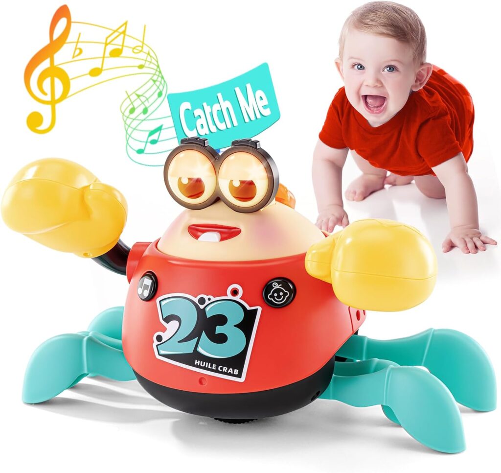 HOLA Interactive Crawling Crab Baby Toy with Voice Recording & Repeat,…