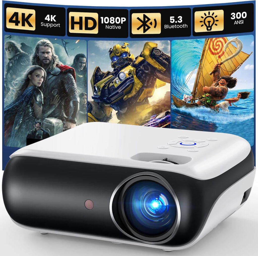 HAPPRUN Native 1080P Bluetooth Projector – Standard